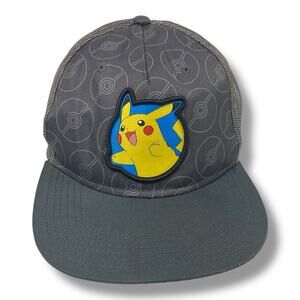 Pokémon Pikachu Snapback Adjustable Logo Hat Cap 2020 - Youth OSFM